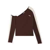 PUMA T7 Asymmetric Longsleeve T-Shirt Brown 634623-13