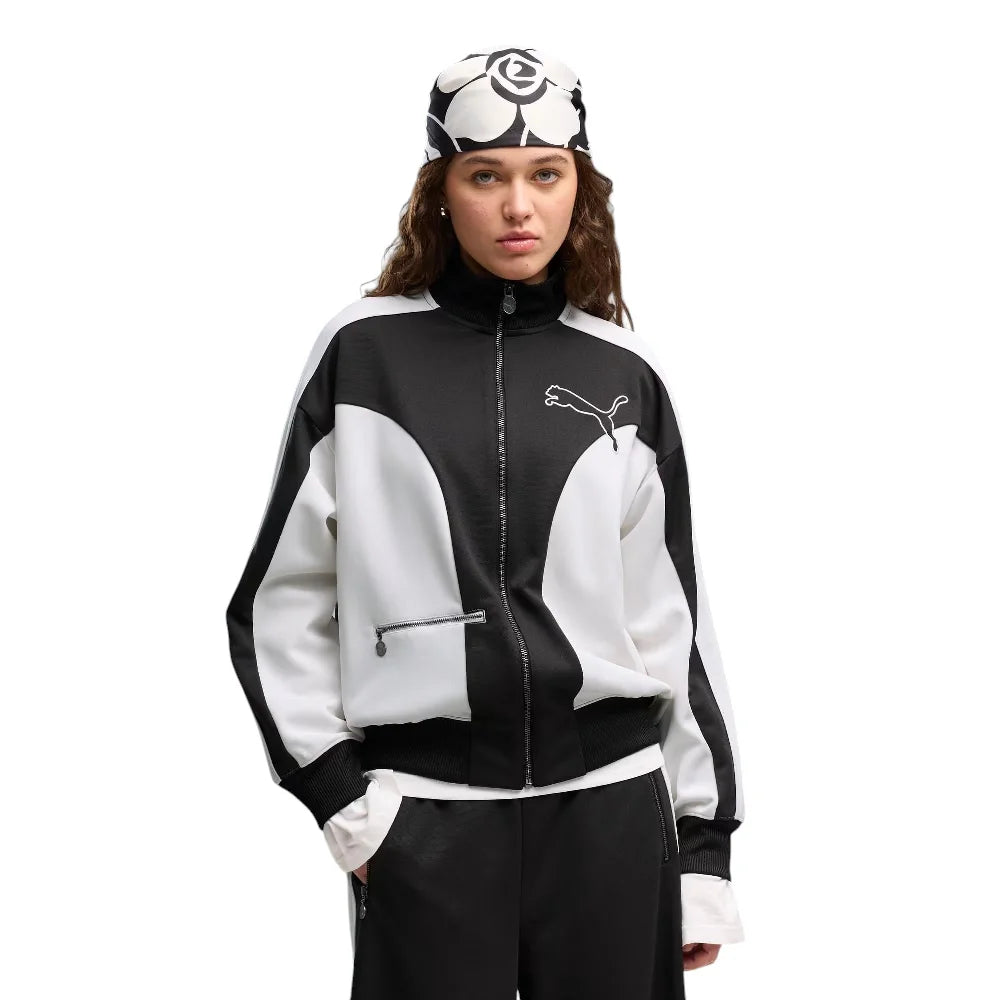 PUMA T7 Relaxed Love Of The Cat Track Jacket Black White 636632-01