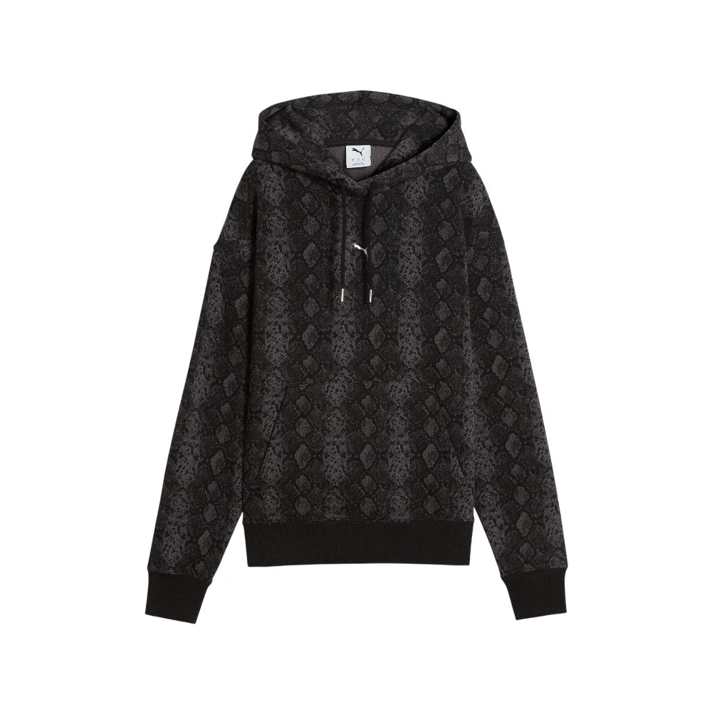 PUMA Snake Pack Printed Relaxed Hoodie Black 638748-01