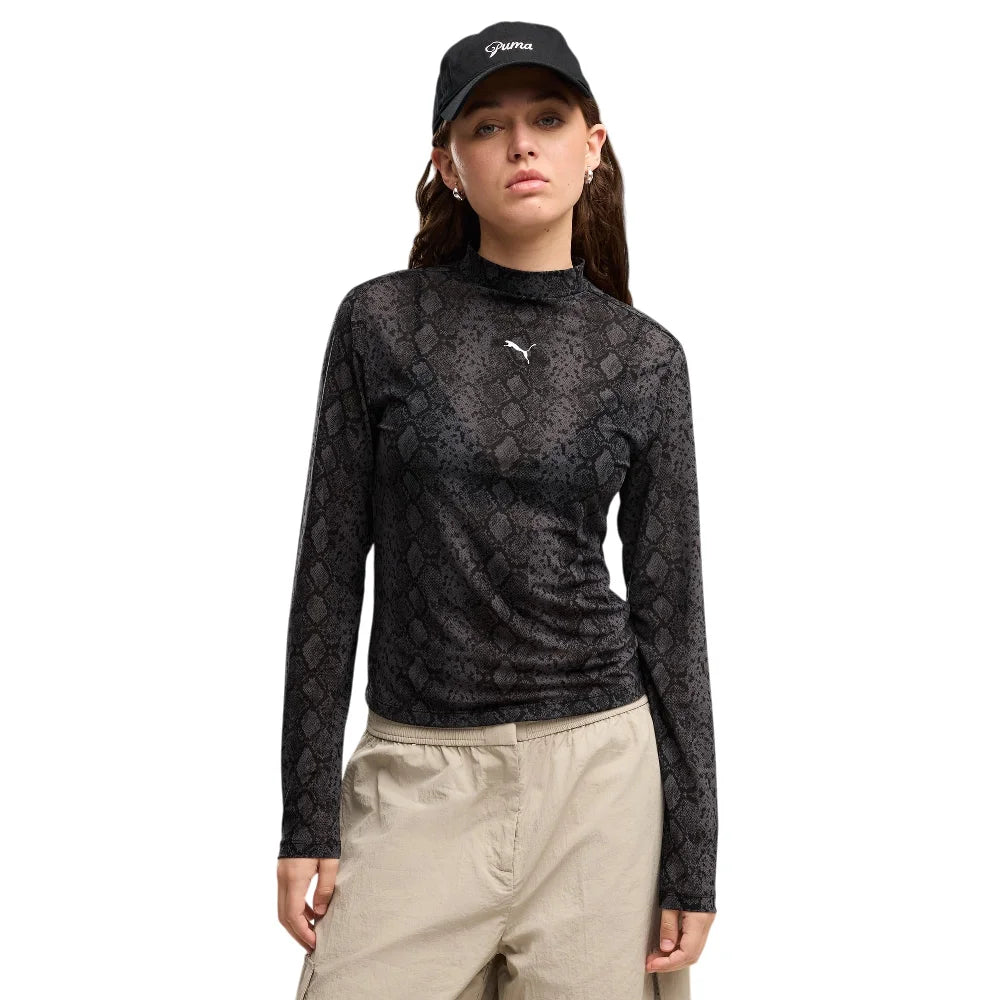 PUMA Snake Pack Printed Mesh T-Shirt Black 638749-01