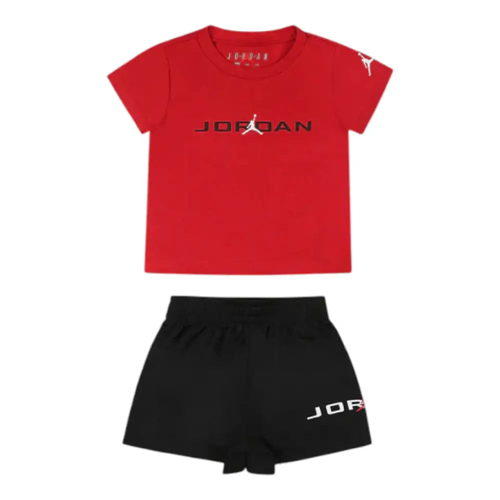 JORDAN Basleine Mesh T-Shitt/Short Set Red Black 65D676-023