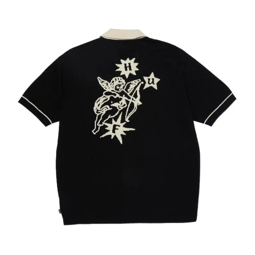 HUF Icarus Ss Knit Top Black 71MC0001056-BLACK