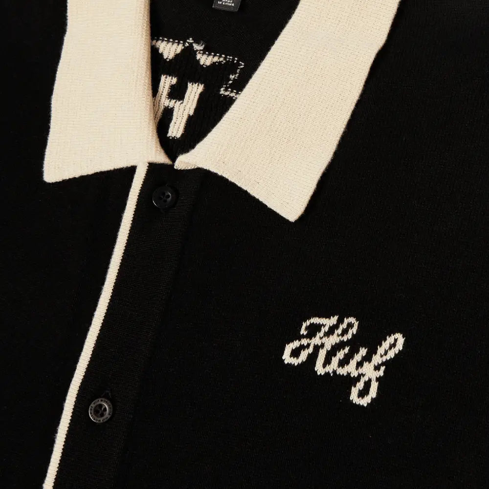 HUF Icarus Ss Knit Top Black 71MC0001056-BLACK