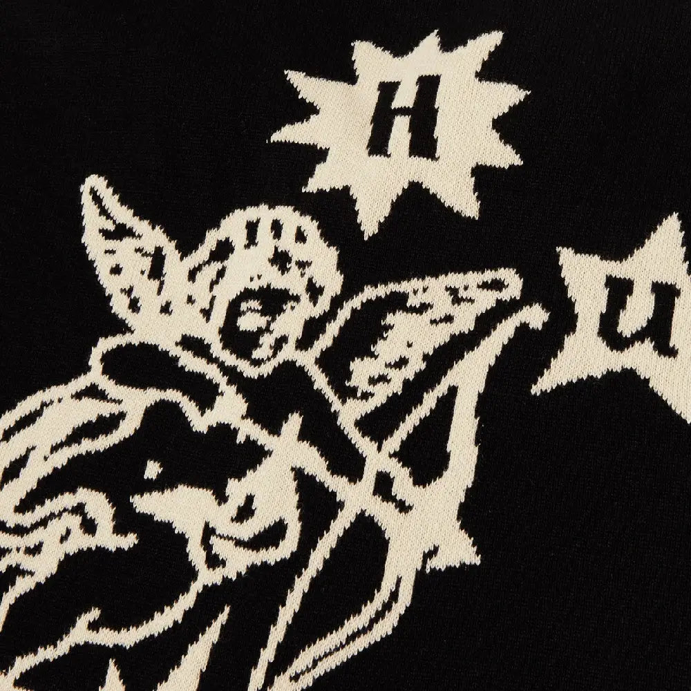 HUF Icarus Ss Knit Top Black 71MC0001056-BLACK