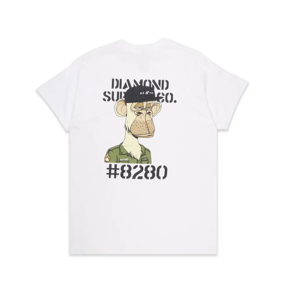 DIAMOND&SUPPLY MILITARY APE TEE A22DMPA105-WHT