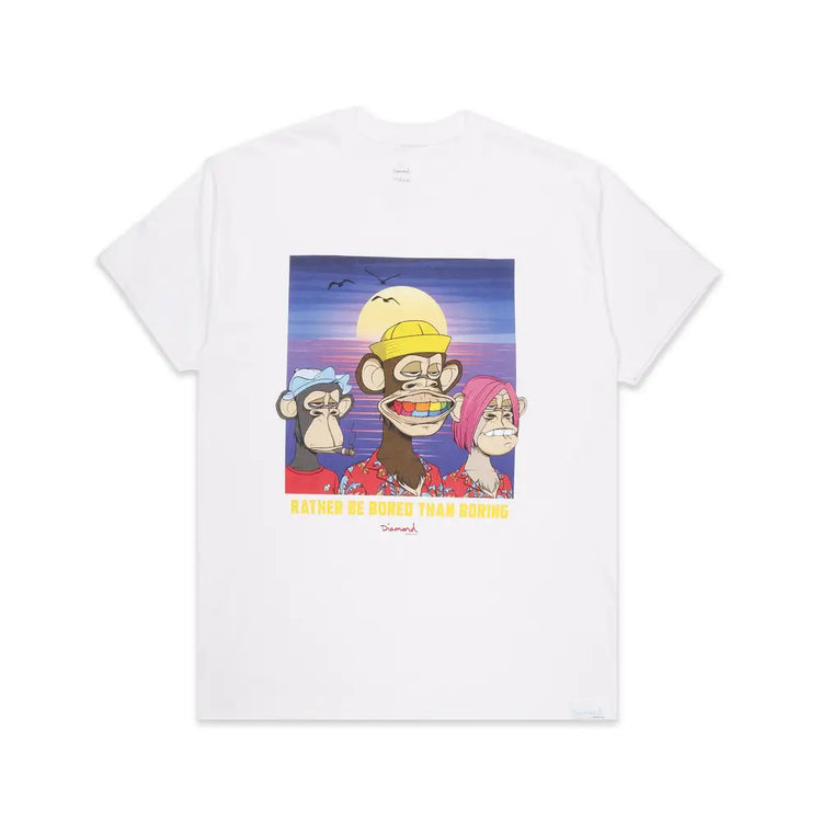 DIAMOND&SUPPLY 3 SOME APE TEE A22DMPA110-WHT