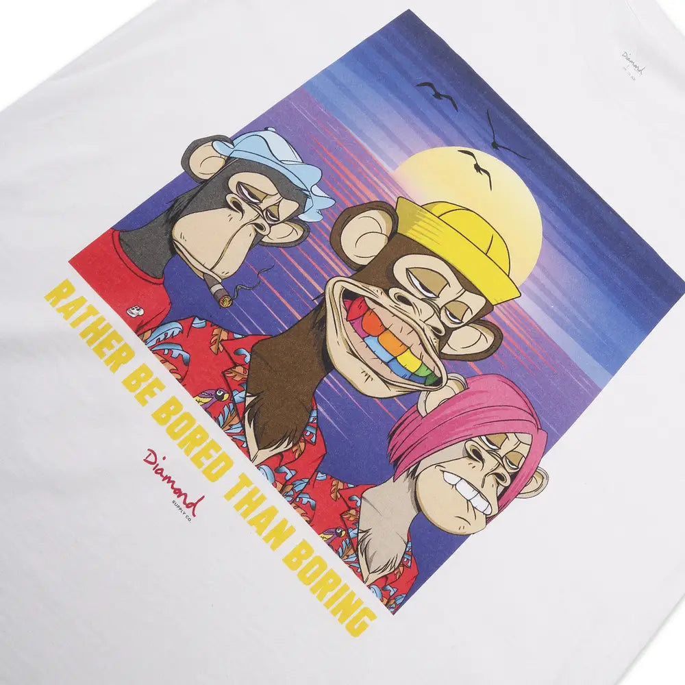 DIAMOND&SUPPLY 3 SOME APE TEE A22DMPA110-WHT