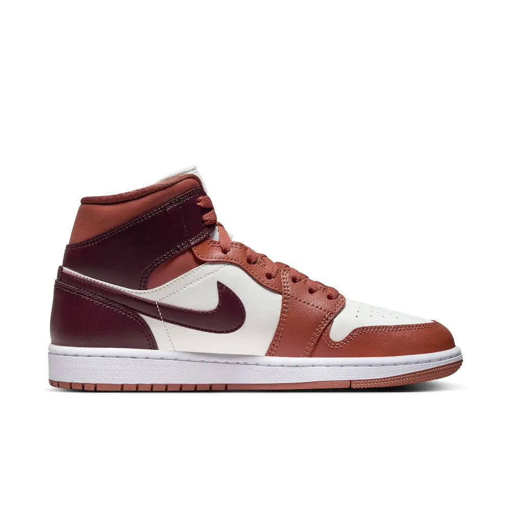 JORDAN Air Jordan 1 Mid Dusty Peach Night Maroon BQ6472-200