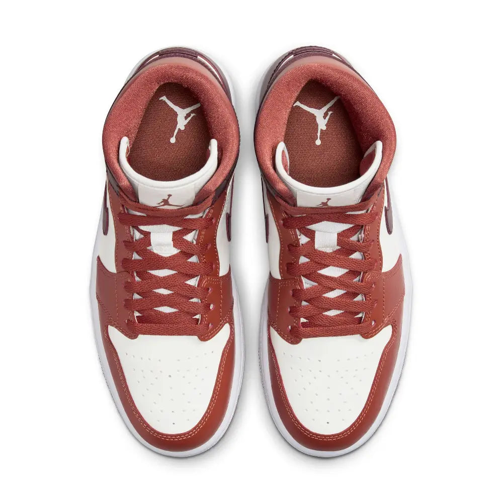 JORDAN Air Jordan 1 Mid Dusty Peach Night Maroon BQ6472-200