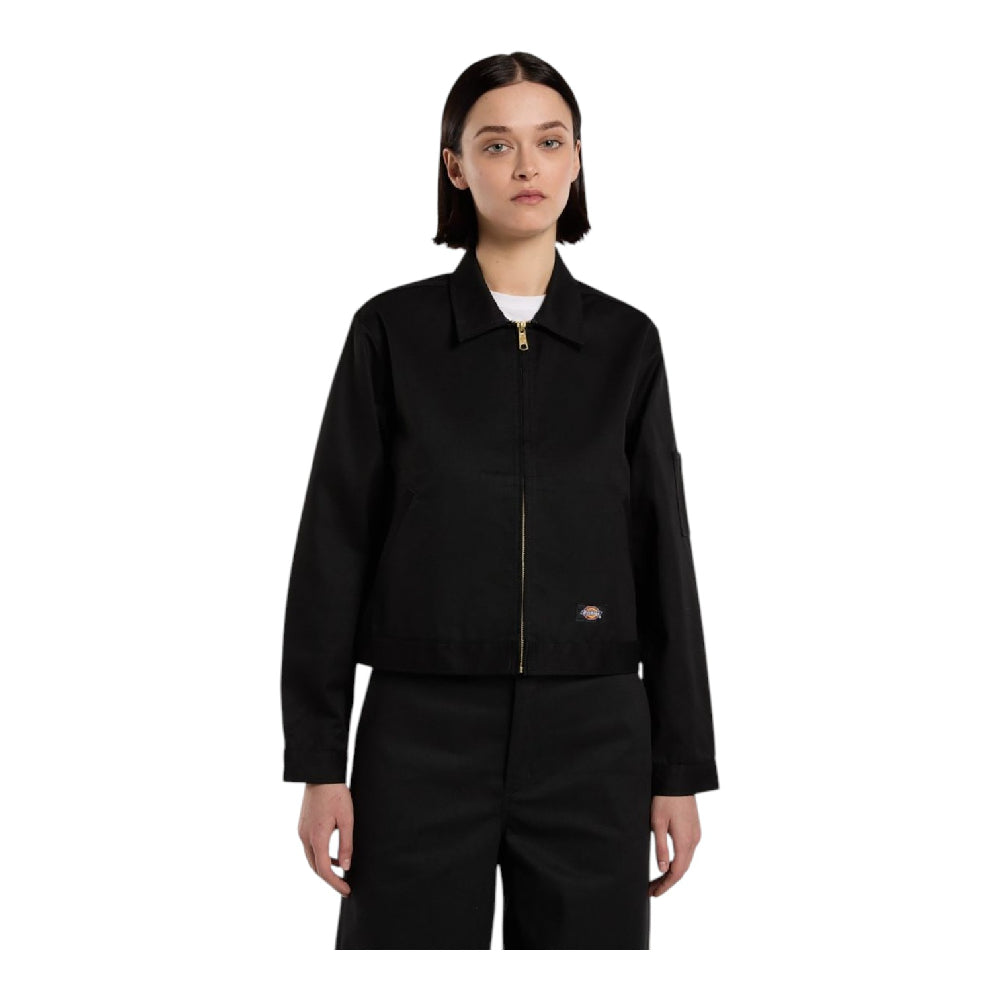 DICKIES Unlined Cropped Eisenhower Jacket Black DK0A879GBLK1