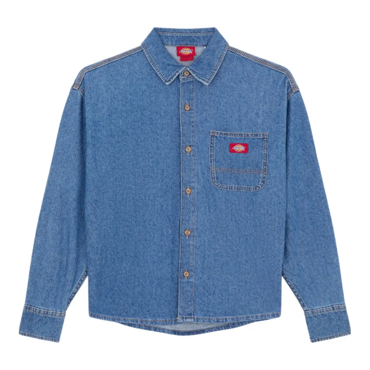 DICKIES Lightweight Denim Shirt Ls W Classic Blue DK0A8826CLB1