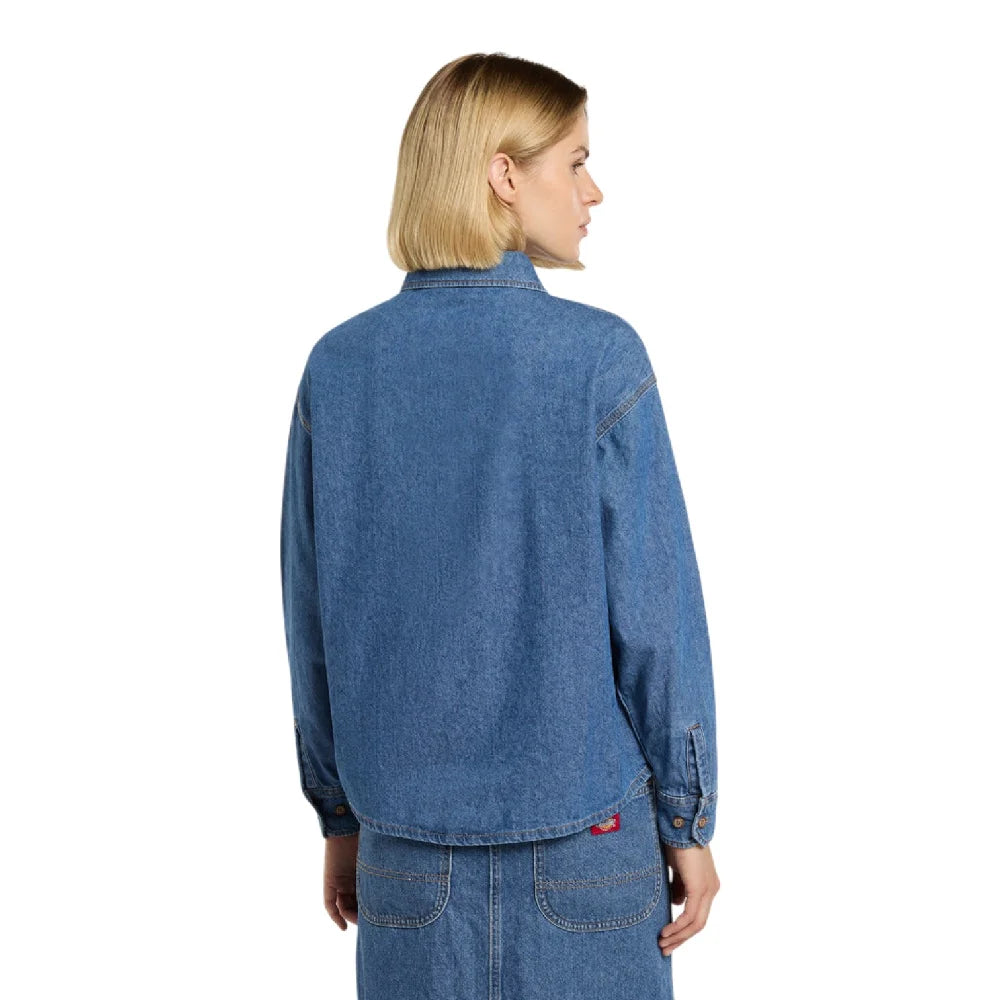 DICKIES Lightweight Denim Shirt Ls W Classic Blue DK0A8826CLB1
