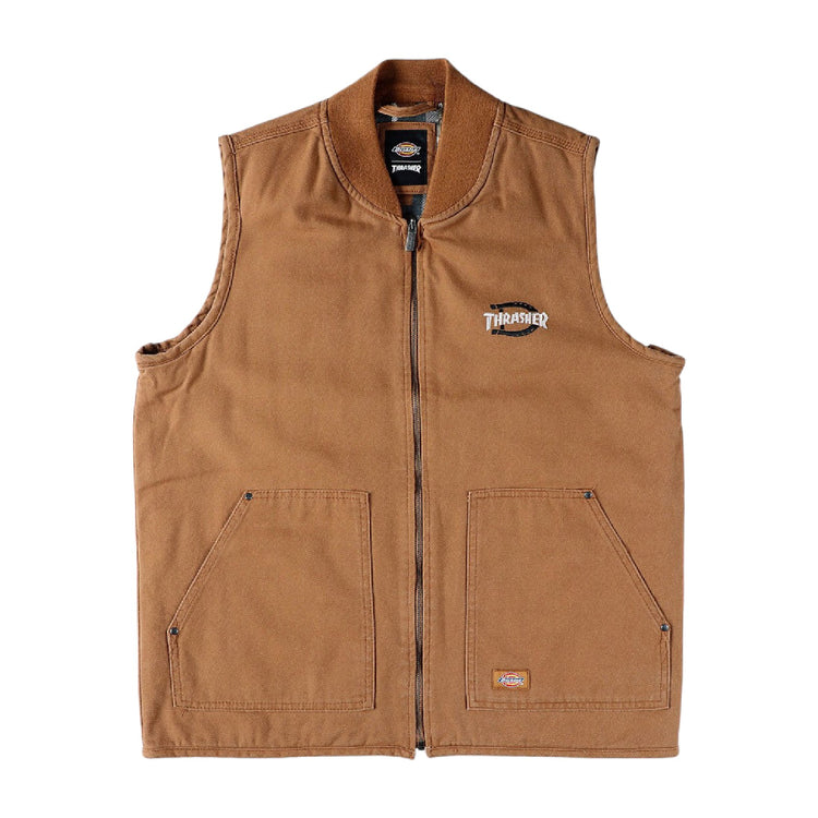 DICKIES Thrasher X Dickies Vest Brown DK0A88IT0BD1