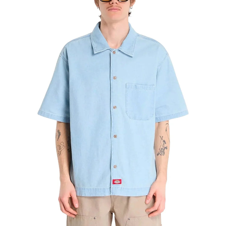 DICKIES Denim Shirt Ss Fog Blue DK0A88PH0FE1