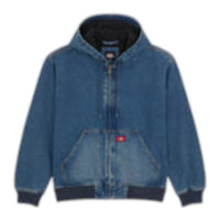 DICKIES Hilham Denom Hooded Bomber Jacket Blue DK0A89FBL891