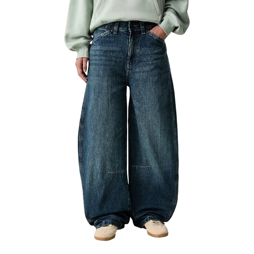 DICKIES Maricopa Lw Wst Barrel Jeans Mid Blue DK0A8C2IL891