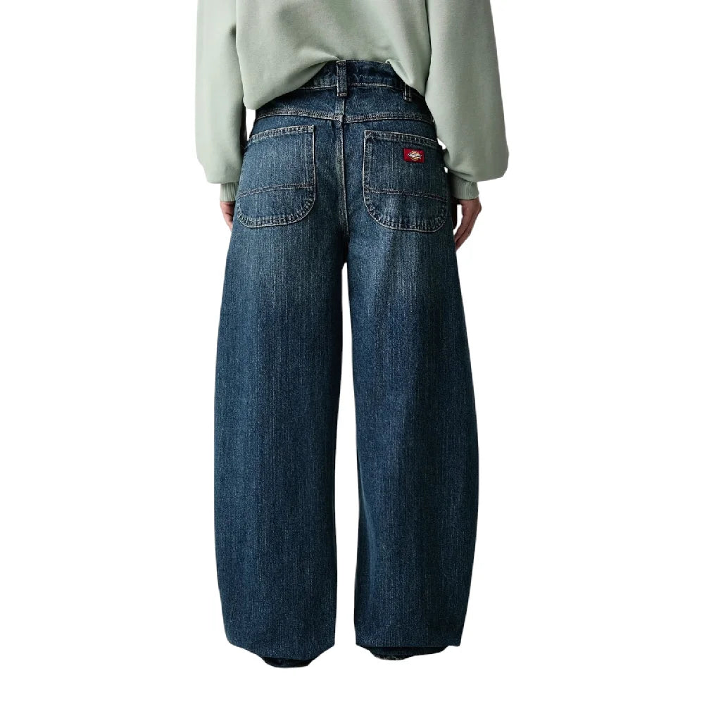 DICKIES Maricopa Lw Wst Barrel Jeans Mid Blue DK0A8C2IL891