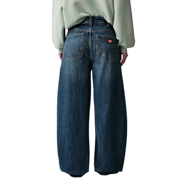 DICKIES Maricopa Lw Wst Barrel Jeans Mid Blue DK0A8C2IL891