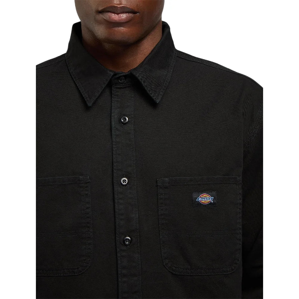 DICKIES 247 Garment Dye Work Shirt Black DK0A8DUBBLK1