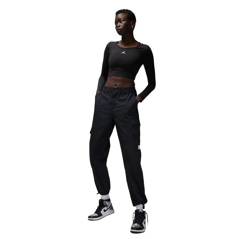 JORDAN Flight Cropped Long Sleeve T-Shirt DQ4465-010