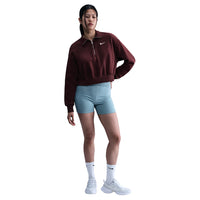 NIKE Sportswear Phoenix Fleece 1/4-Zip Cropped Sweatshirt Red DQ5767-652