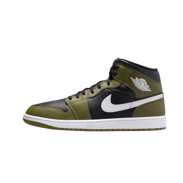 '18☆AIR JORDAN1 OLIVE CANVAS⭐希少OLIVE Jordan 1 Mid Olive Canvas Men's - 554724-301 - US