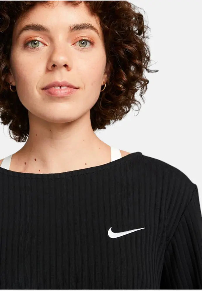 NIKE W NSW RIB JRSY LS TOP DV7866-010
