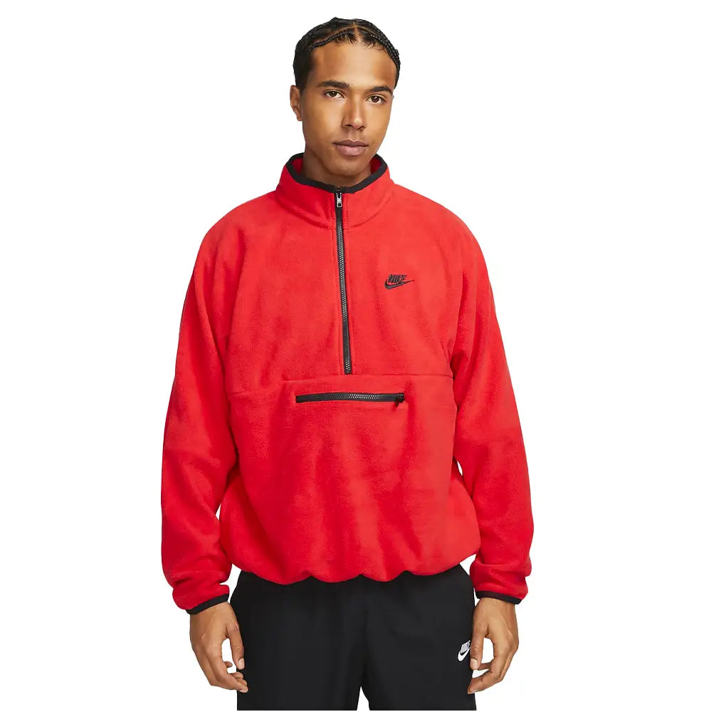 NIKE  Club Fleece+ 1/2-Zip Fleece Sweat Red DX0525-657