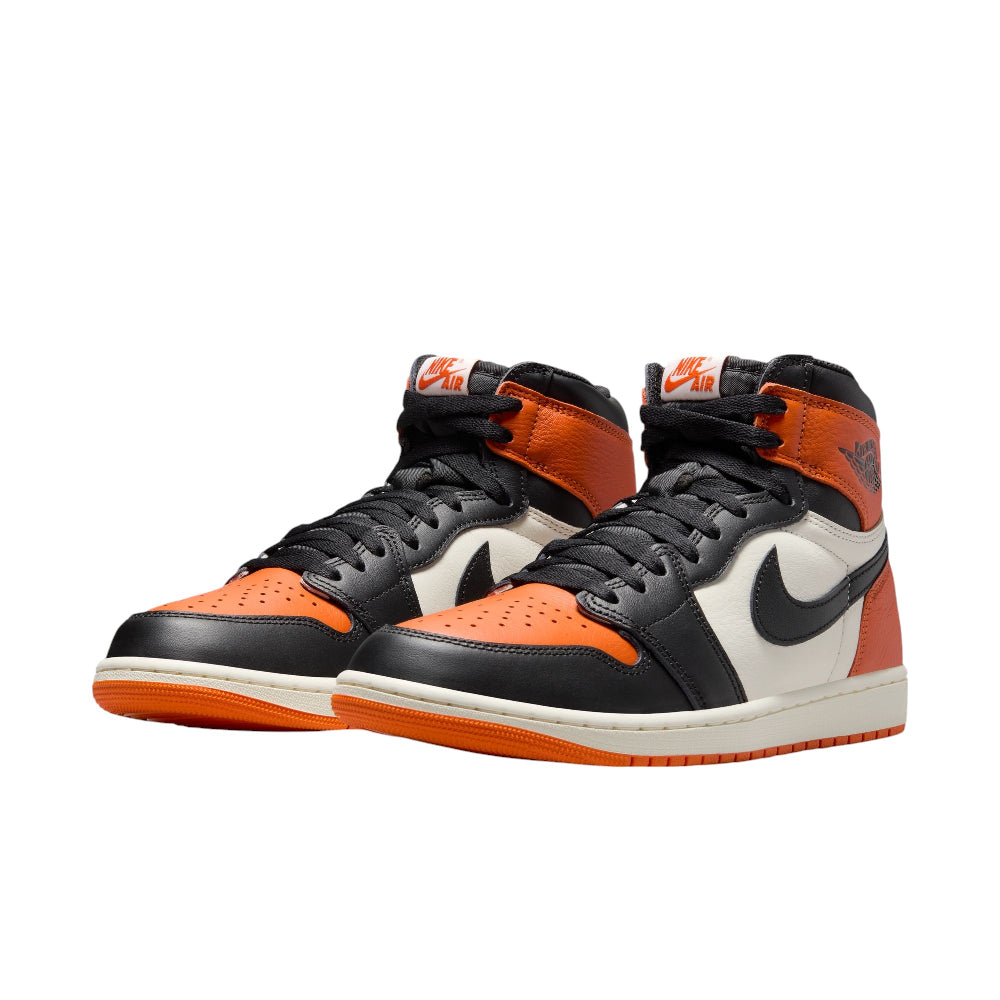 JORDAN Air Jordan 1 Retro High OG Shattered Backboard Orange White and Black Sneakers DZ5485-008