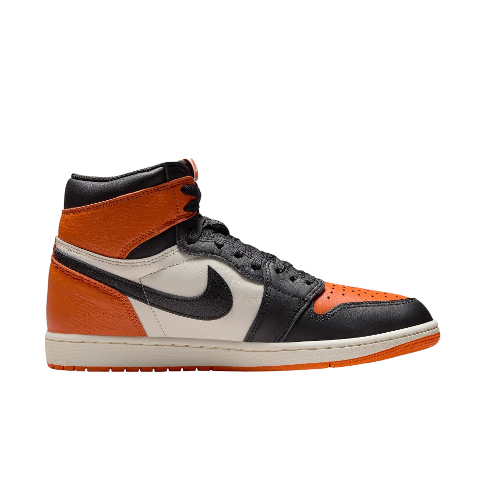 JORDAN Air Jordan 1 Retro High OG Shattered Backboard Orange White and Black Sneakers DZ5485-008