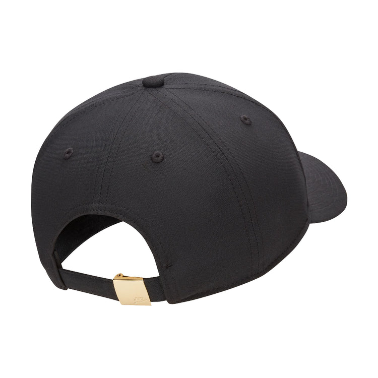 NIKE Dri-FIT Club Structured Metal Logo Cap Black Gold FB5371-011