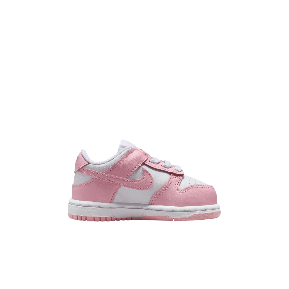 NIKE Dunk Low White/Med Soft Pink TD Sneakers  FB9107-125