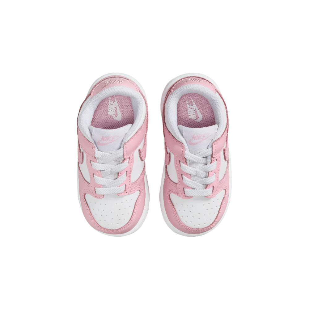 NIKE Dunk Low White/Med Soft Pink TD Sneakers  FB9107-125