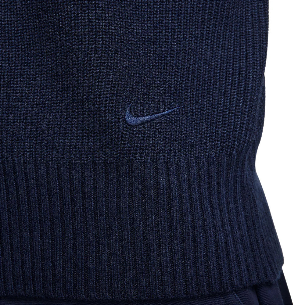 NIKE Life Long-Sleeve Military Henley Jumper Blue FN3118-451
