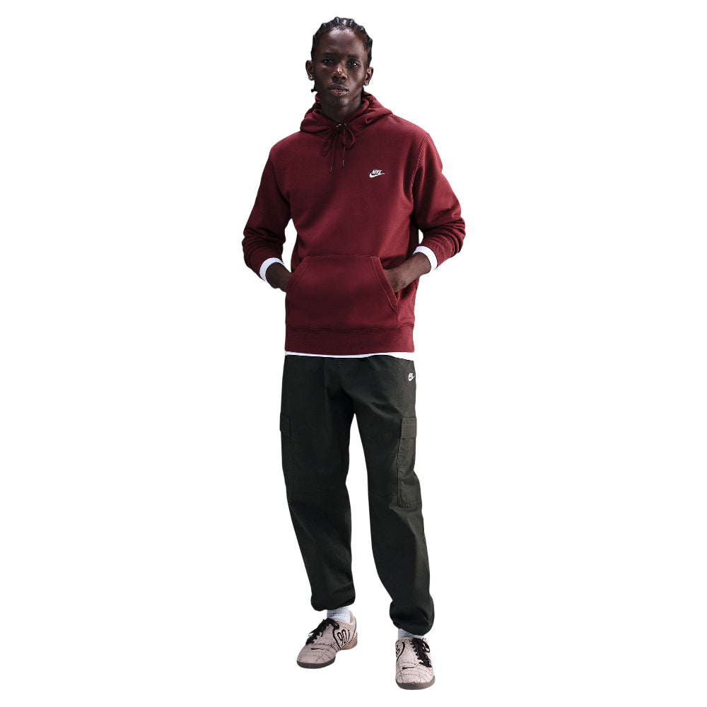NIKE Club Pullover Fleece Hoodie Red FN3859-619