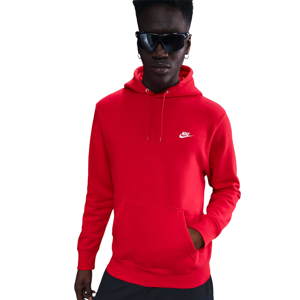 NIKE Club Pullover Fleece Hoodie Red FN3859-657