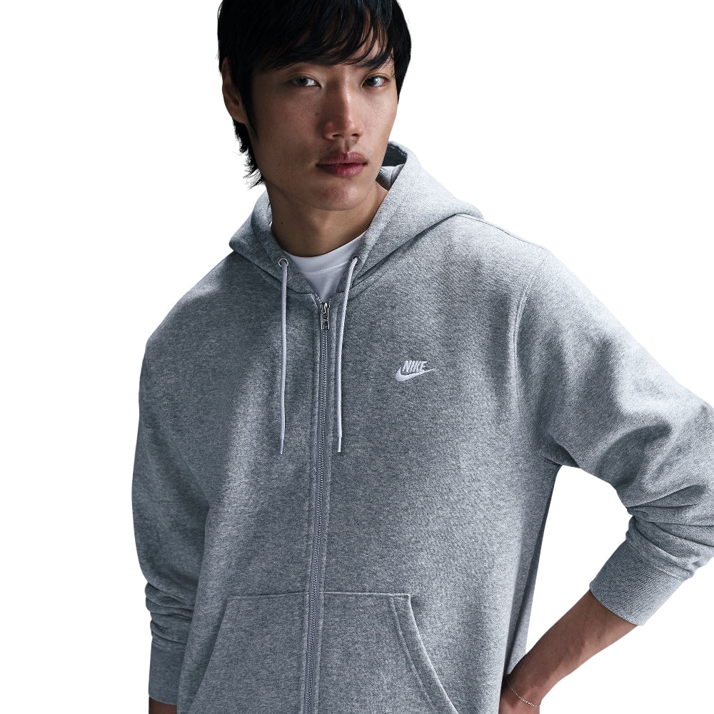 NIKE Club Full-Zip Fleece Hoodie Grey FN3861-063