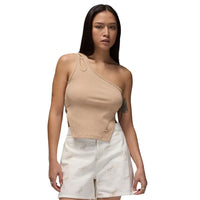 JORDAN Asymmetrical Ribbed Tank Top FN5798-244
