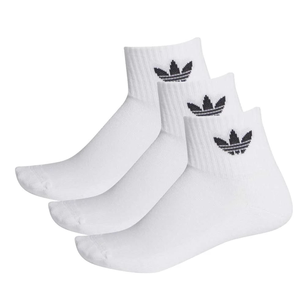 ADIDAS Mid Crew Socks 3 Pairs White FT8529
