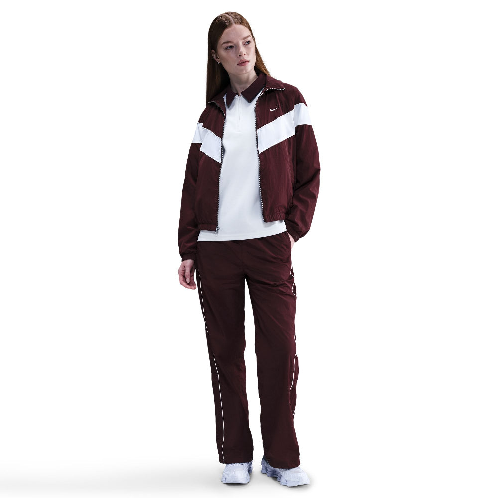NIKE Windrunner High-Waisted Woven Open-Hem Pants Red FV7655-652