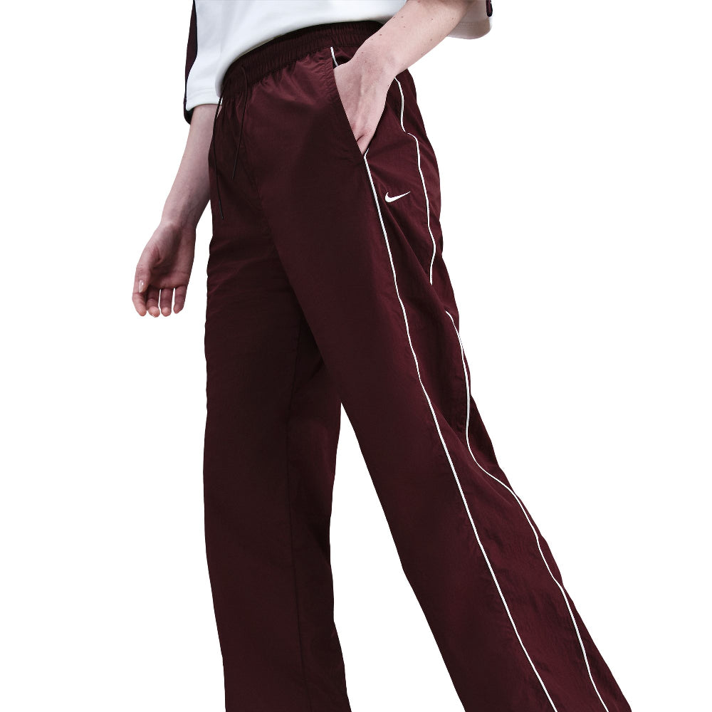 NIKE Windrunner High-Waisted Woven Open-Hem Pants Red FV7655-652