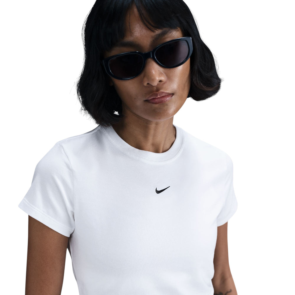 NIKE Sportswear Chill Knit Cropped T-Shirt White HF9538-101