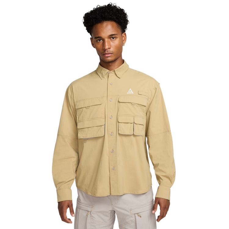 ACG 'Orb Weaver' Dri-FIT ADV UV Long-Sleeve Shirt Beige
