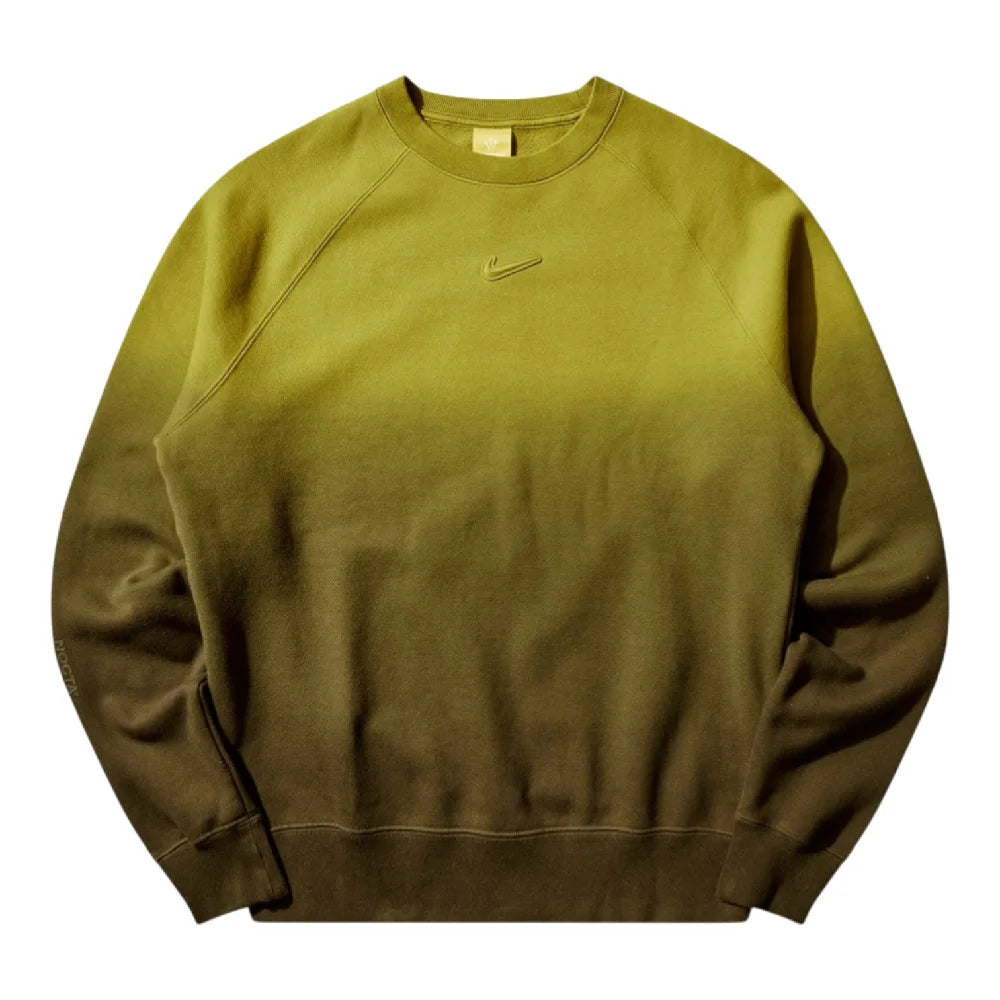 NIKE Nocta NRG CS Washed Fleece Crew Sweat Green HJ6338-390