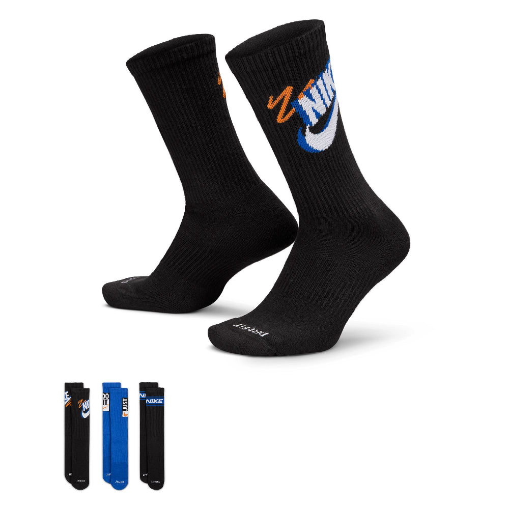 NIKE Everyday Plus Crew Socks (3 Pairs) Multi HJ9339-902