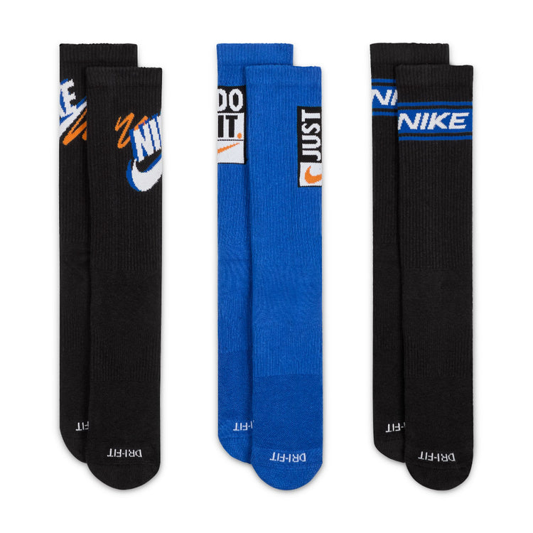 NIKE Everyday Plus Crew Socks (3 Pairs) Multi HJ9339-902