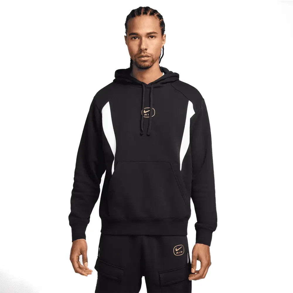 NIKE M NSW SW AIR PO HOODY FLC BB Midnight Navy / Light Khaki / Gym Red Sweats & Hoodies HM0175-010