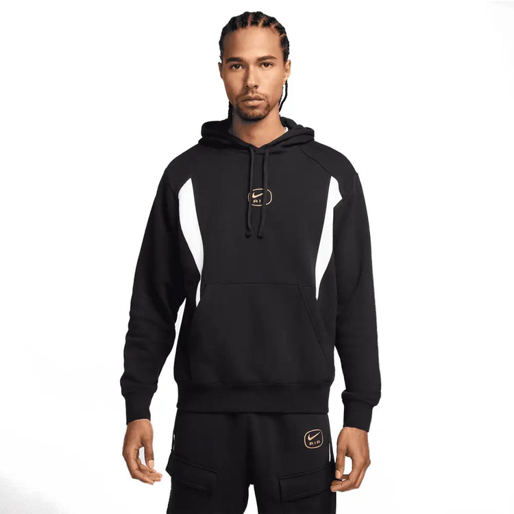 NIKE M NSW SW AIR PO HOODY FLC BB Midnight Navy / Light Khaki / Gym Red Sweats & Hoodies HM0175-010