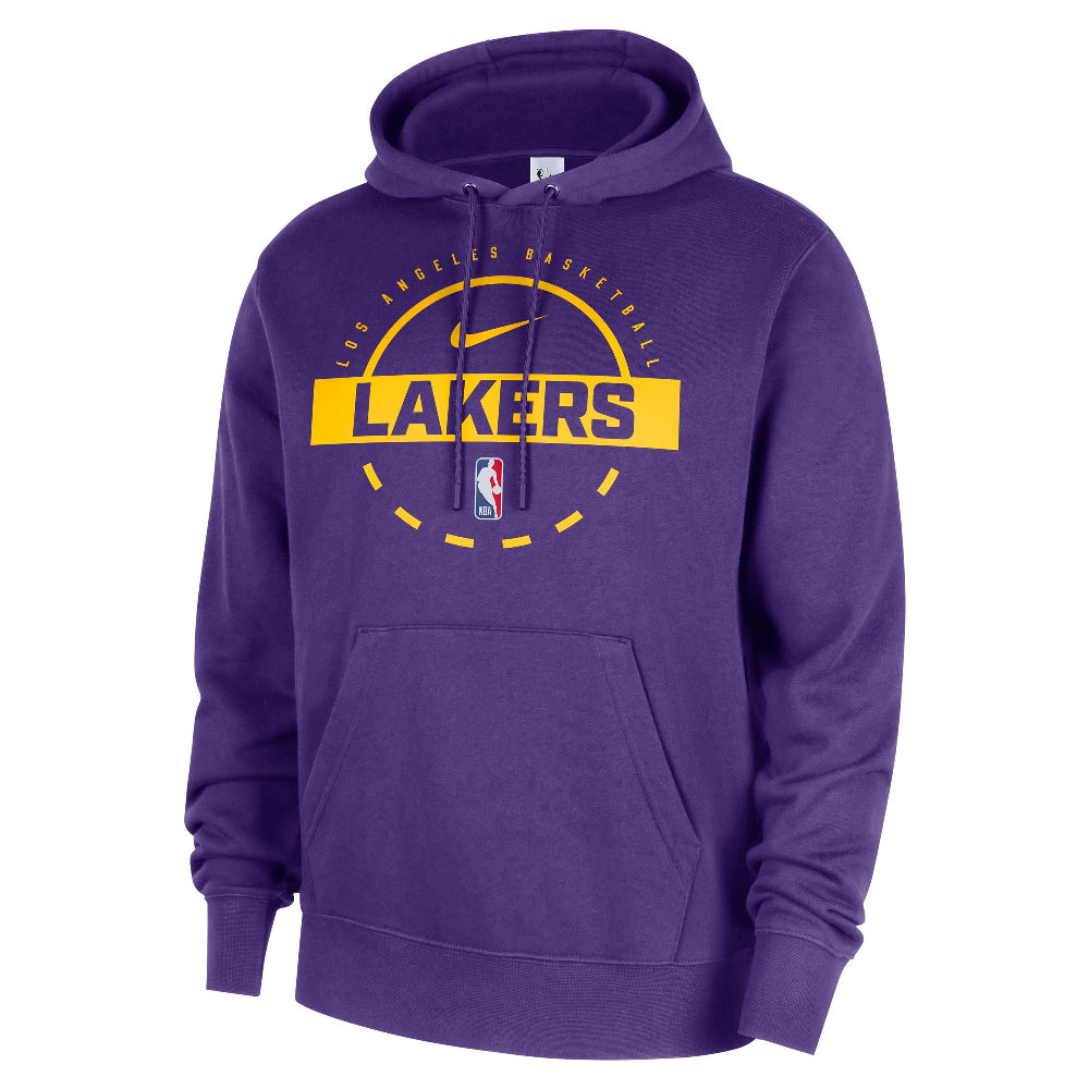 NIKE Los Angeles Lakers Club NBA Practice Pullover Hoodie Purple HM7189-504