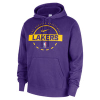 NIKE Los Angeles Lakers Club NBA Practice Pullover Hoodie Purple HM7189-504